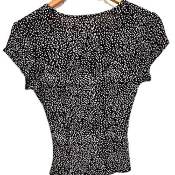 Dress Barn Collection Black Surplice Top Size Small - Picture 4 of 9